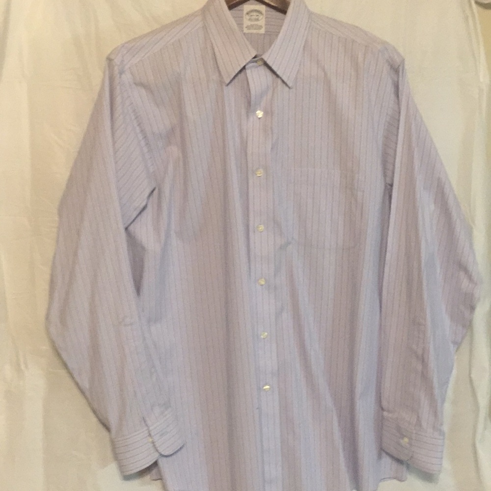 Vtg. BROOKS BROTHERS BL/PURPLE/PINK Dress Shirt